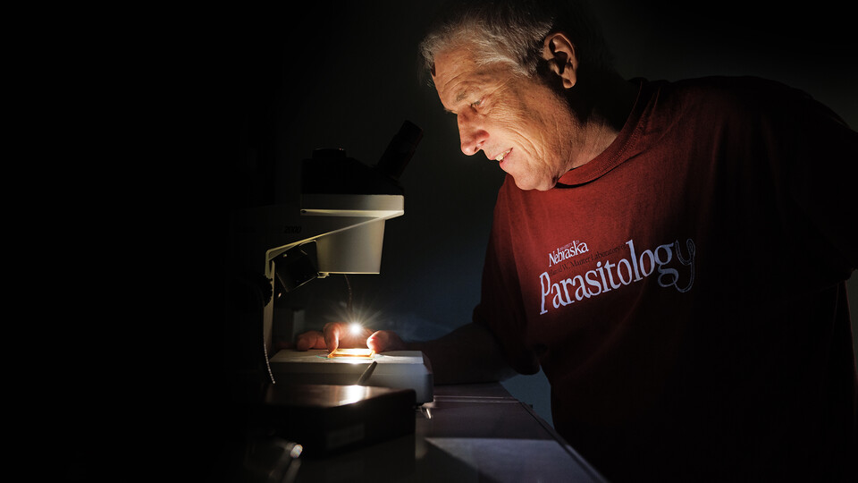 Gardner digitizing parasite samples for scientists everywhere