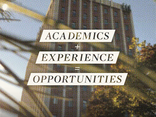 Four Year Plan - Academics Plus Experience Equals Opportunities
