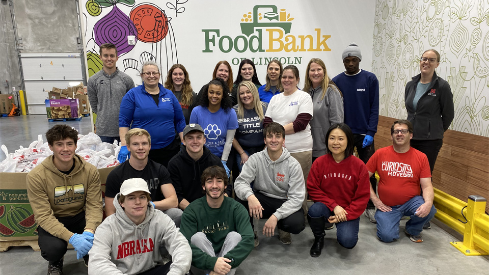 CAS Day of Service participants at the Lincoln Food Bank
