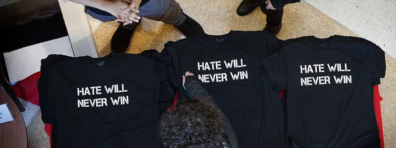 Hate Will Never Win T-shirts