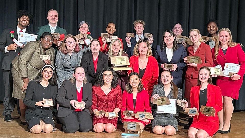 Speech team finishes seventh in the nation