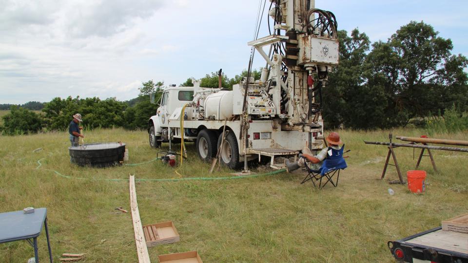 Conservation and Survey celebrates drilling first test hole of its kind