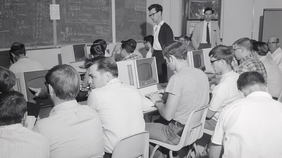 CSE students in classroom 1969