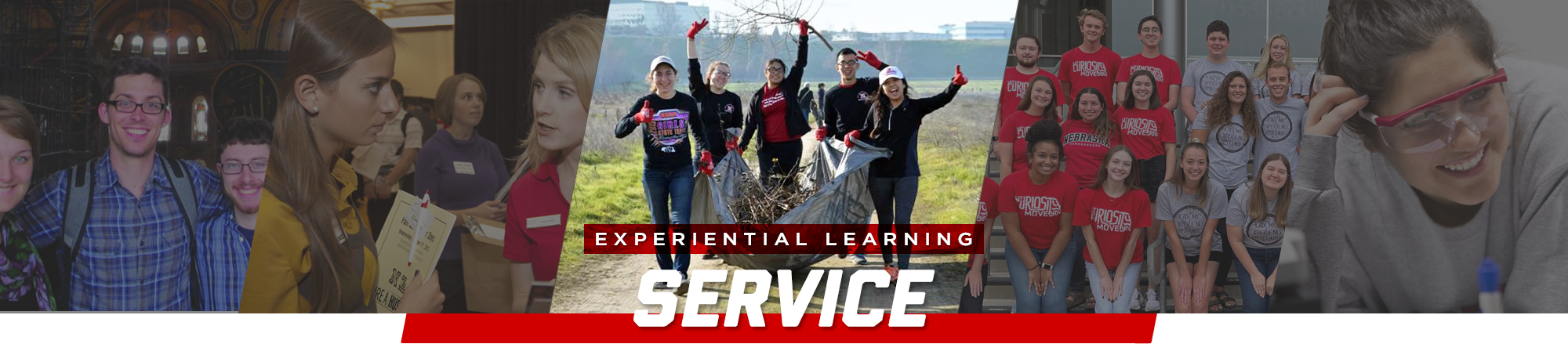 Service collage for experiential learning