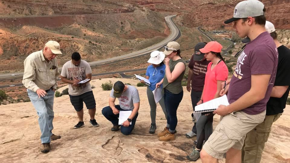 Geology students in 2018