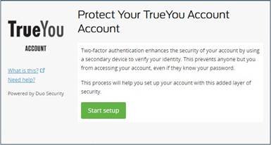 Two-factor authentication setup 
