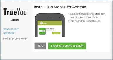 Install Duo Mobile instructions 