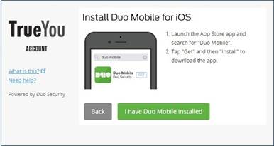 Install Duo Mobile instructions 