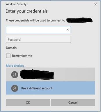 Windows Security login prompt 