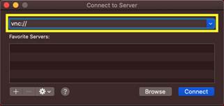 Connect to Server window 