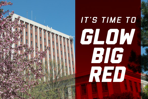 Oldfather Hall Glow Big Red