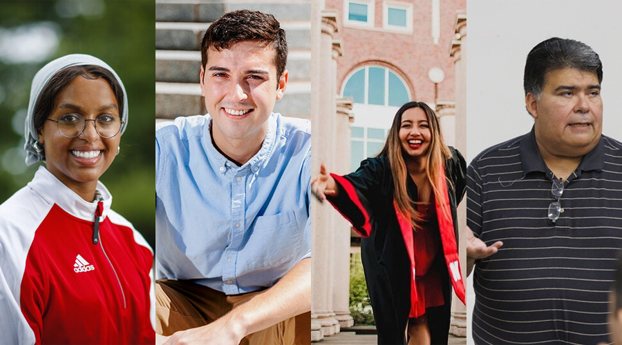 Collage of students, alumni, and faculty