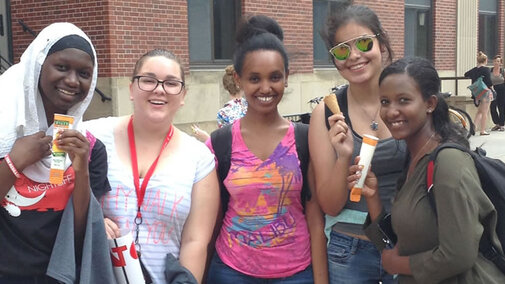 Students outside