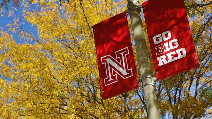 Flag on campus