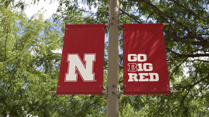 Banner with N