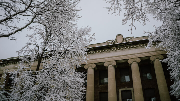 Snow on campus