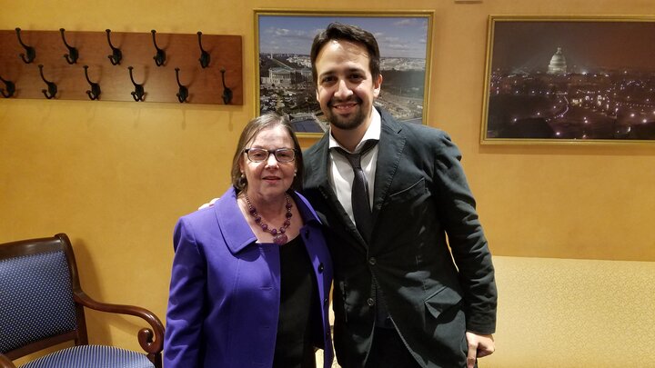 Kay Walter with Lin-Manuel Miranda