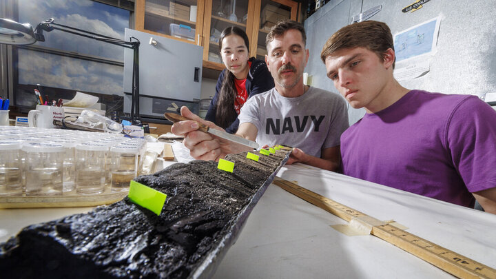 Students assisting with research