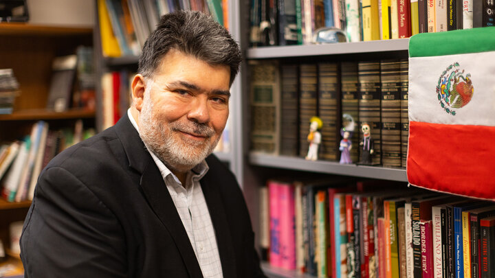 James Garza, associate professor of ethnic studies, his recent writing and research focuses on the cultural and evnironmental impacts of wetland disappearance near Mexico City.