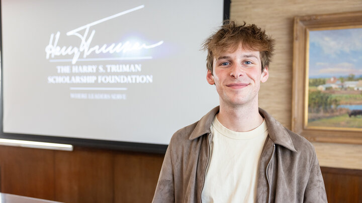 Luke McDermott, a junior at the University of Nebraska–Lincoln, won a Harry S. Truman Scholarship.