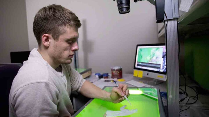 Man working at computer