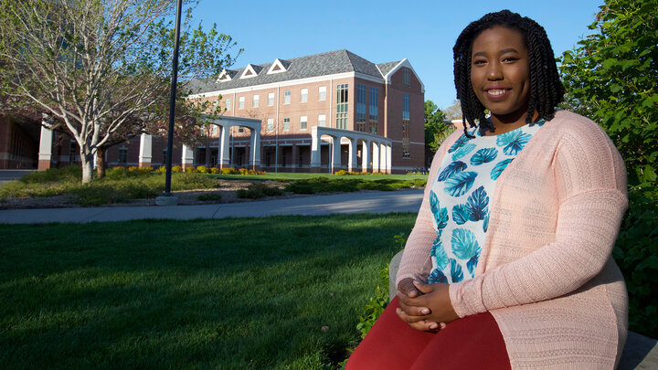 Danielle Young, a sophomore English major from Omaha, received an Outstanding Contribution to the Status of Women Award from UNL for her efforts to create a climate that encourages women to succeed on campus.