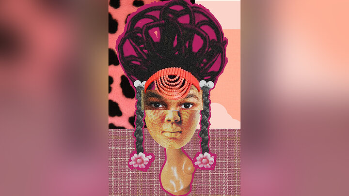 Christine Asuoha, an August graduate, recently won Best in Show in the 2020 Southeastern Center for Contemporary Art Student Showcase. Shown here is her artwork, “The Heads of Asuoha,” a digital collage.