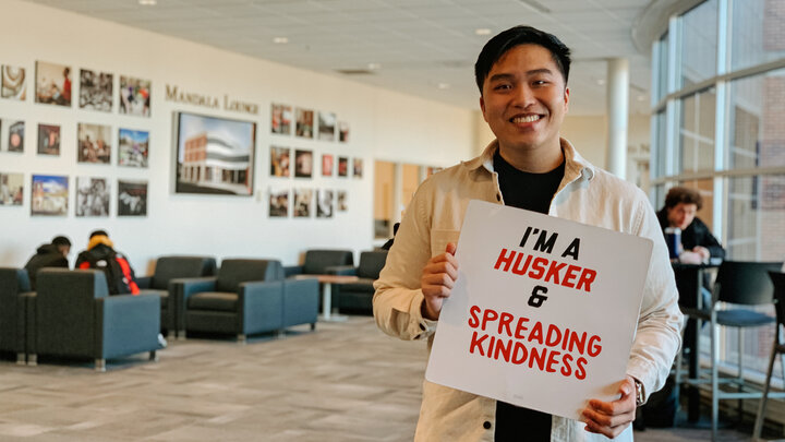Eric Yim is planning many events for UNL’s RAK group, from rock painting parties to movie nights.
