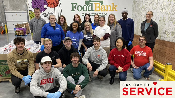 CAS Day of Service volunteer group at Lincoln Food Bank in 2022.