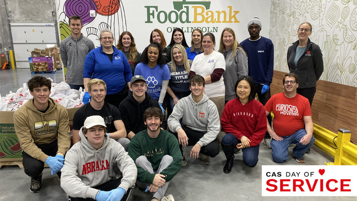 CAS Day of Service volunteer group at the Lincoln Food Bank in 2022