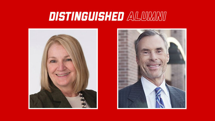 Distinguished Alumni Amy Struthers and John DeWulf