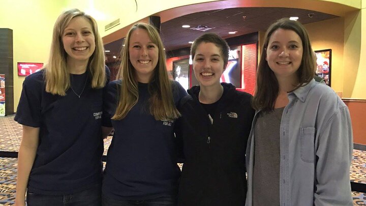 Members of Computing for All at the Lincoln Grand Cinema