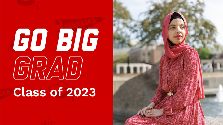 Go Big Grad and photo of Sukaina Al-Hamedi