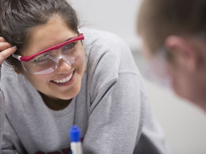 Students in a research lab