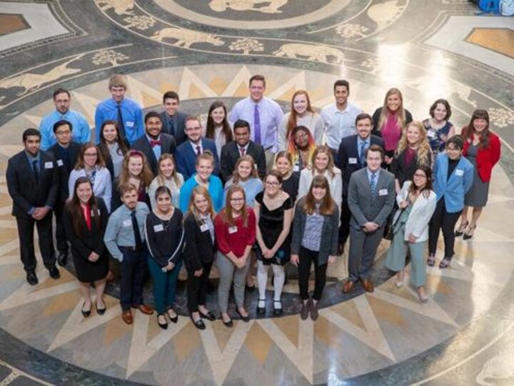 Undergraduates at the capitol